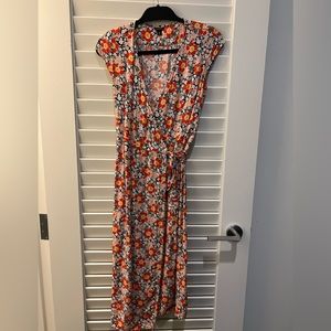 JCrew floral wrap dress